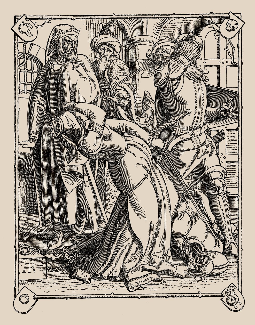 Die Nibelungen. Wie Gunther und Hagen und Kriemhild erschlagen wurden von Alfred Rethel