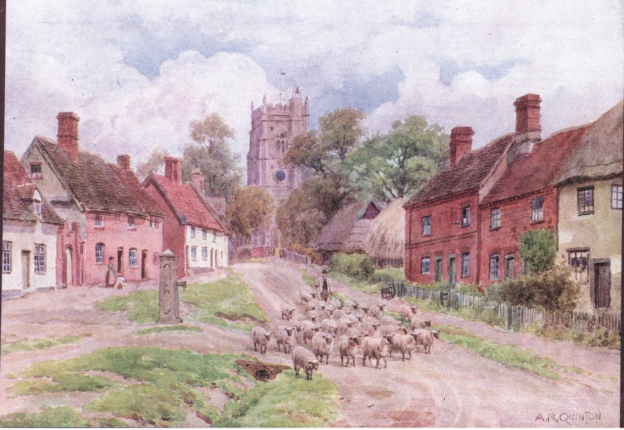 Monks Eleigh, Suffolk, aus The Cottages and the Village Life of Rural England, veröffentlicht von Dent & Sons Limited von Alfred Robert Quinton