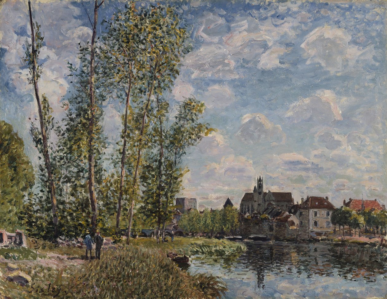 Moret, Blick auf den Loing, Nachmittag im Mai von Alfred Sisley