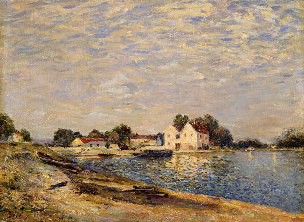 Saint-Mammes, am Ufer des Loing von Alfred Sisley