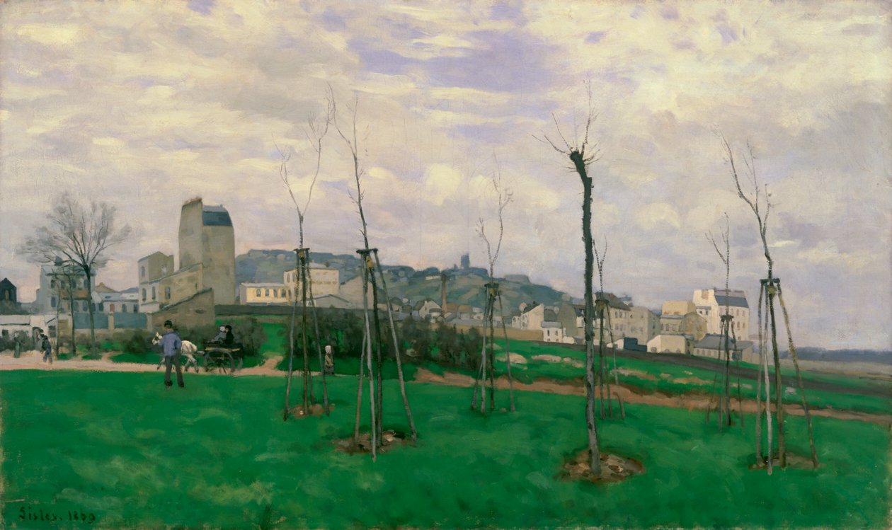 Blick auf Montmartre von der Cité des Fleurs von Alfred Sisley