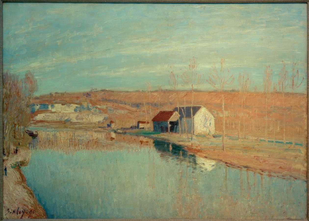 Le Loing und die Hänge von St. Nicaise - Märzensonne von Alfred Sisley