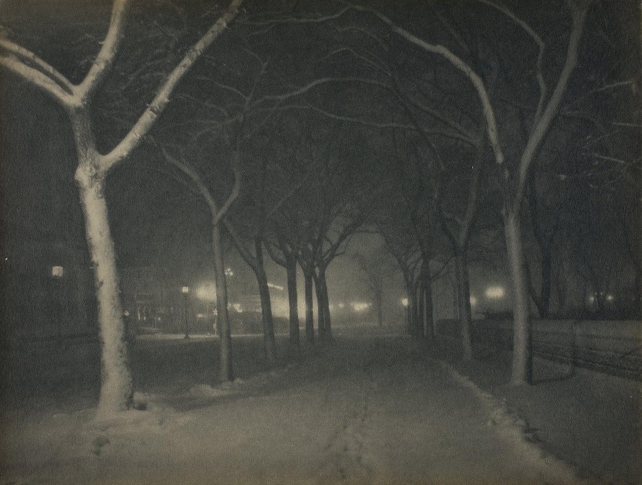 Eine eisige Nacht, New York von Alfred Stieglitz