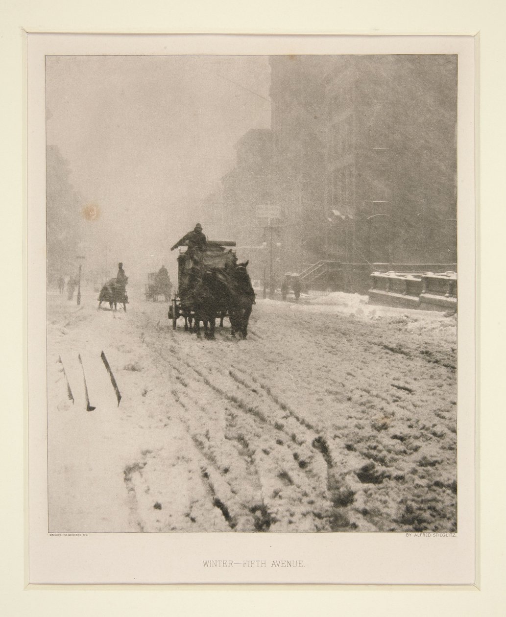Winter - Fifth Avenue von Alfred Stieglitz