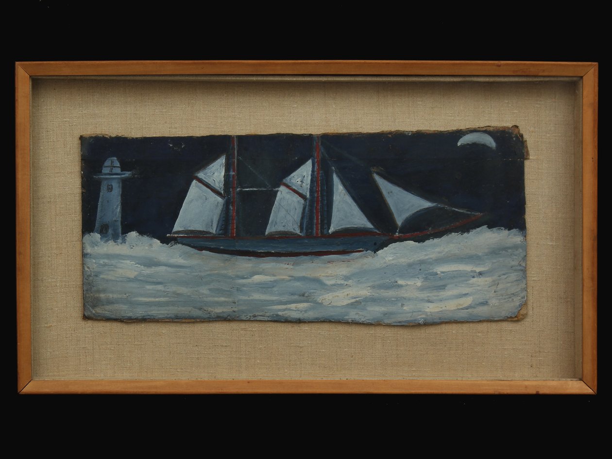 Trawler vor der Küste von Cornwall, ca. 1930 von Alfred Wallis