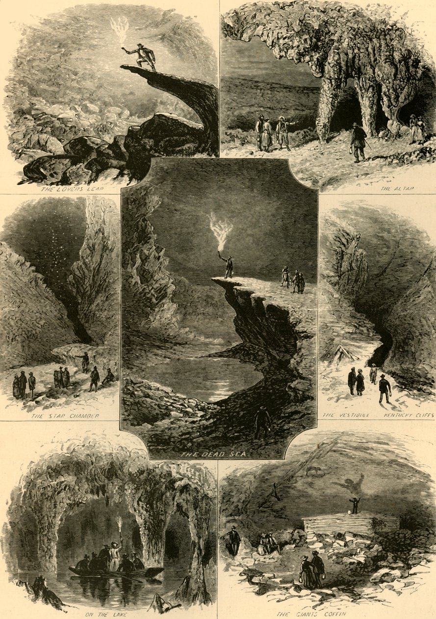Szenen in der Mammuthöhle, 1874 von Alfred Rudolph Waud