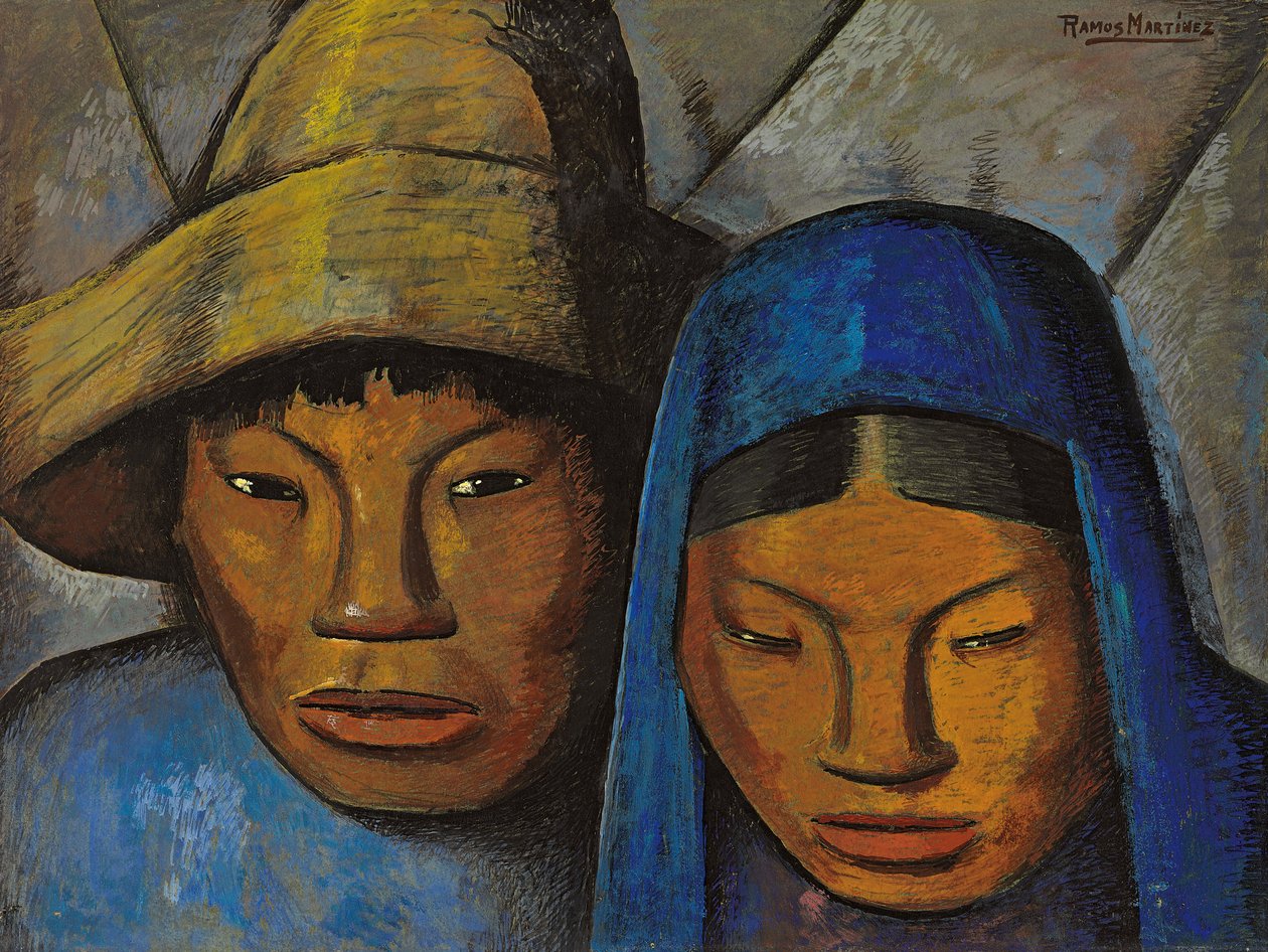 Das Paar in Blau von Alfredo Ramos Martinez