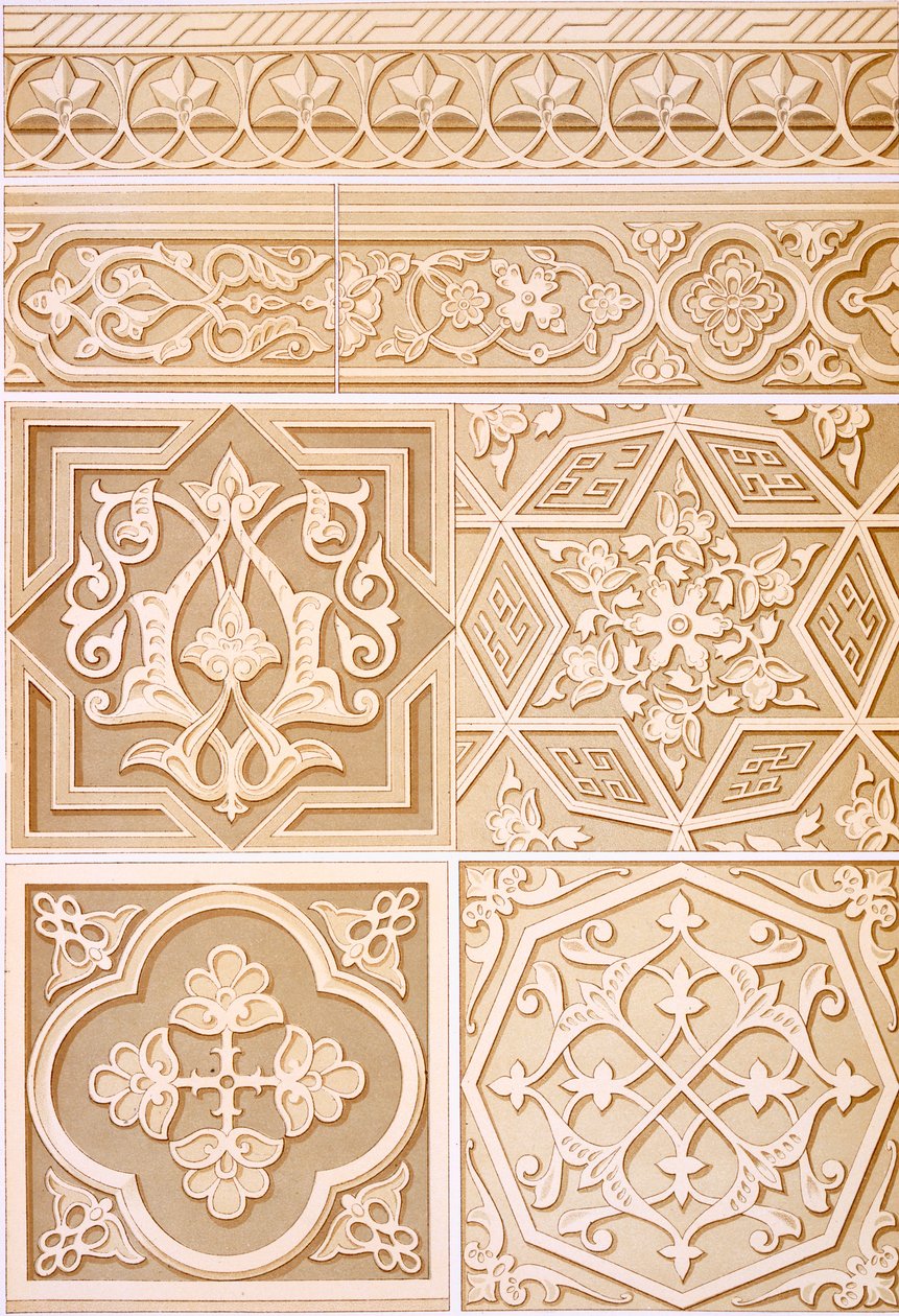 Detaillierte Studien der architektonischen Dekoration, veröffentlicht 1883 von Alhusain Fawzy