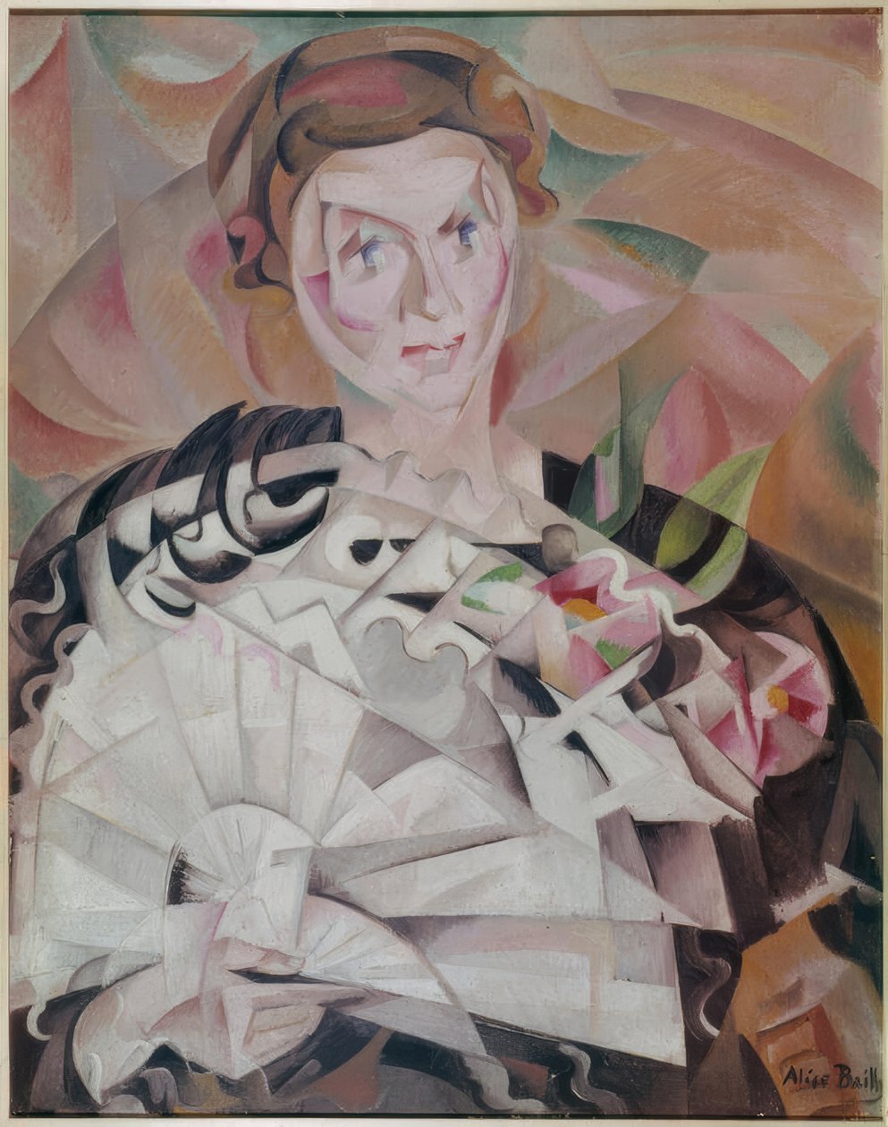 Fächerspiel oder Frau mit Fächer von Alice Bailly