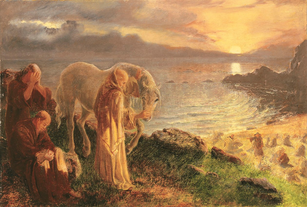 St. Columbas Abschied vom weißen Pferd, 1865-1868 von Alice Boyd