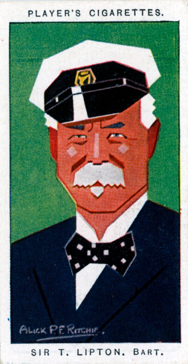 Sir Thomas Johnstone Lipton, 1. Baronet, britischer Lebensmittelhändler und Yachtsmann, 1926 von Alick P. F. Ritchie