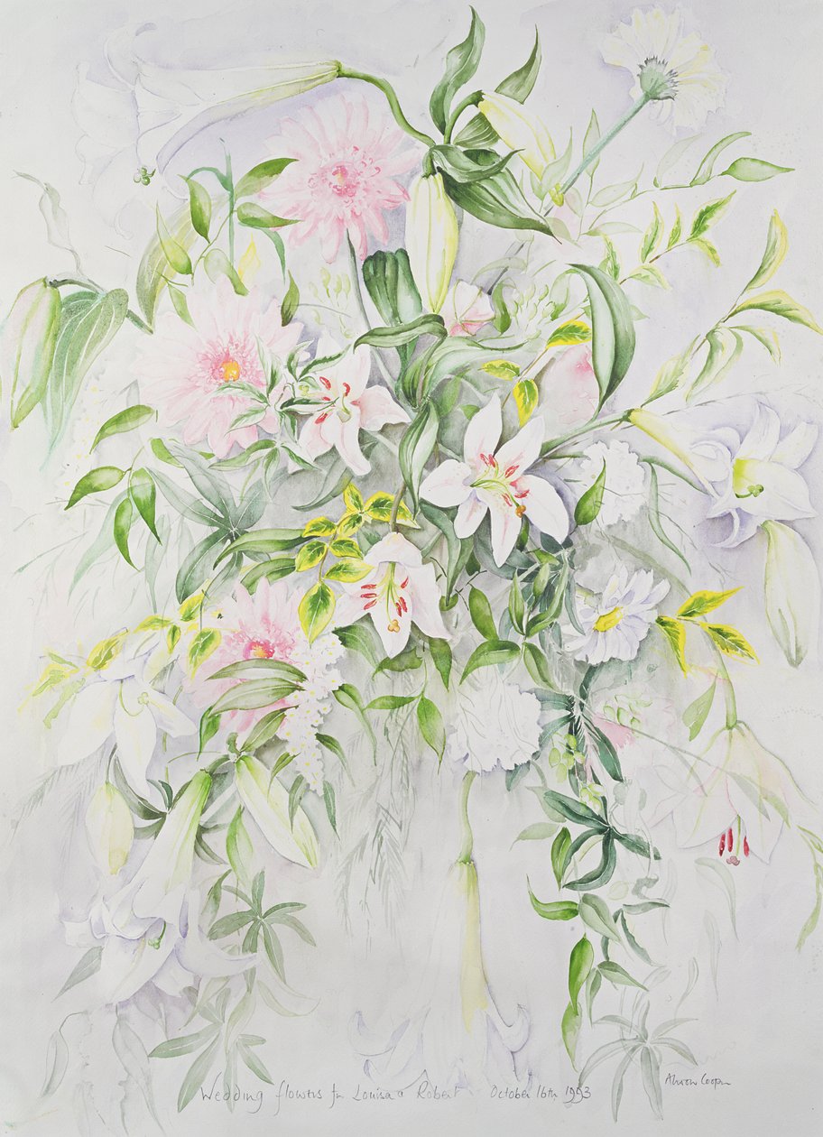 Hochzeitsblumen für Louisa und Robert, 1993 von Alison Cooper
