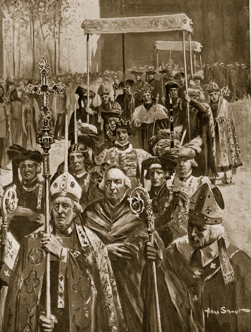 Die Krönungsprozession von Richard III. von Allan (after) Stewart