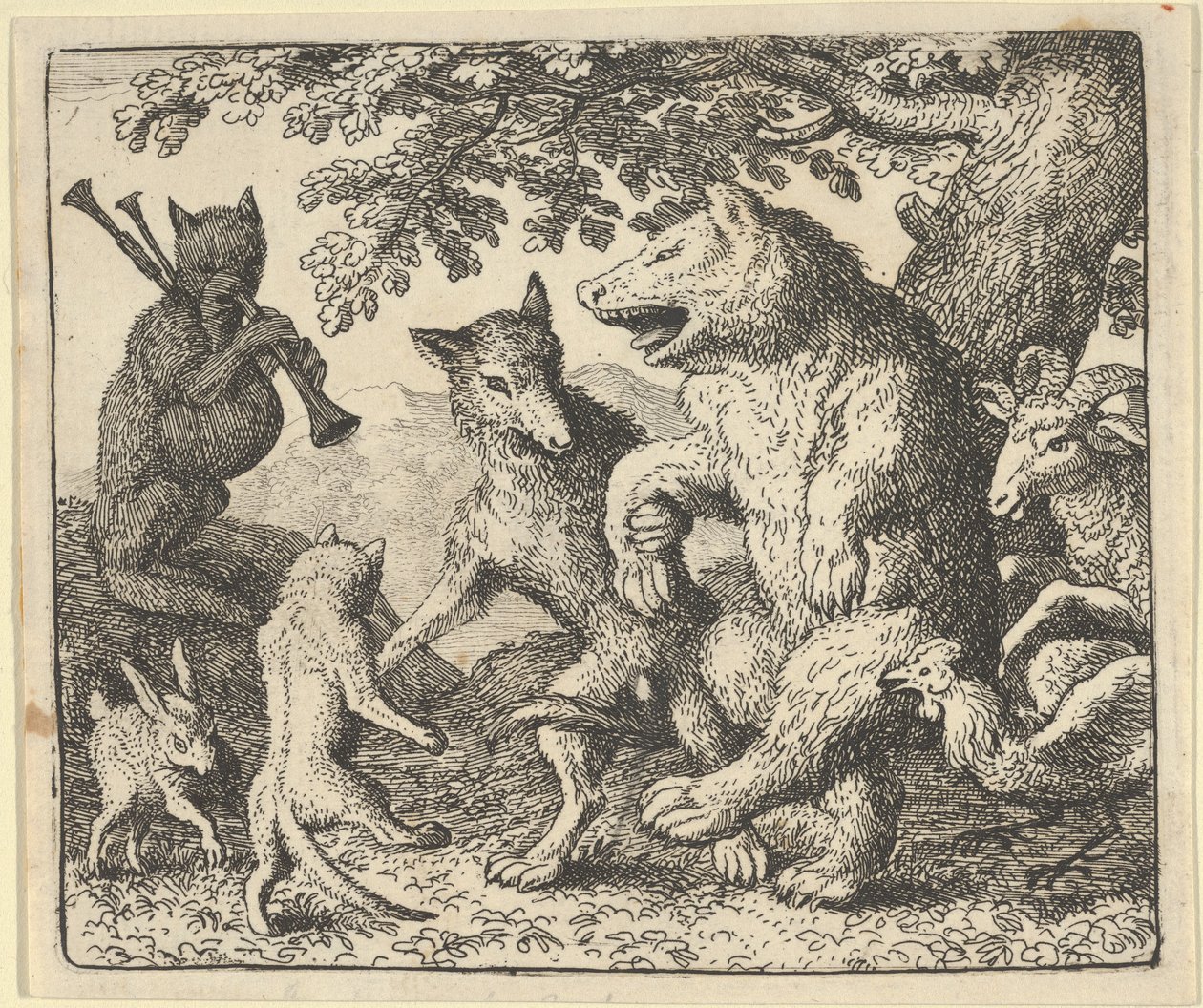 Eine Feier zu Ehren des Bären und des Wolfs, 1650-75 von Allart van Everdingen