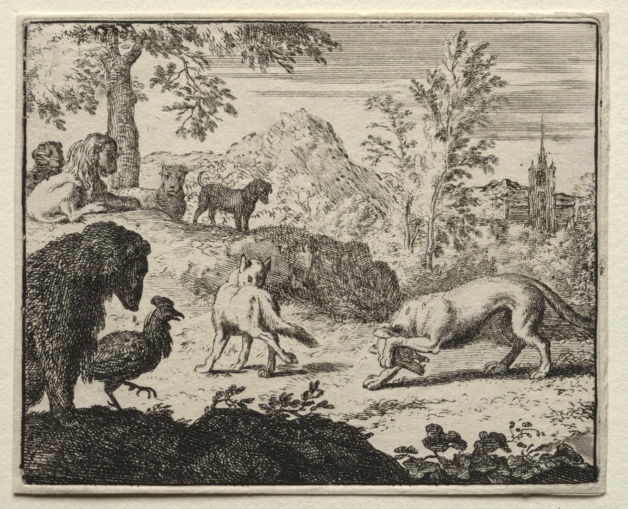 Reineke Fuchs: Der Kampf zwischen Reineke und dem Wolf von Allart van Everdingen