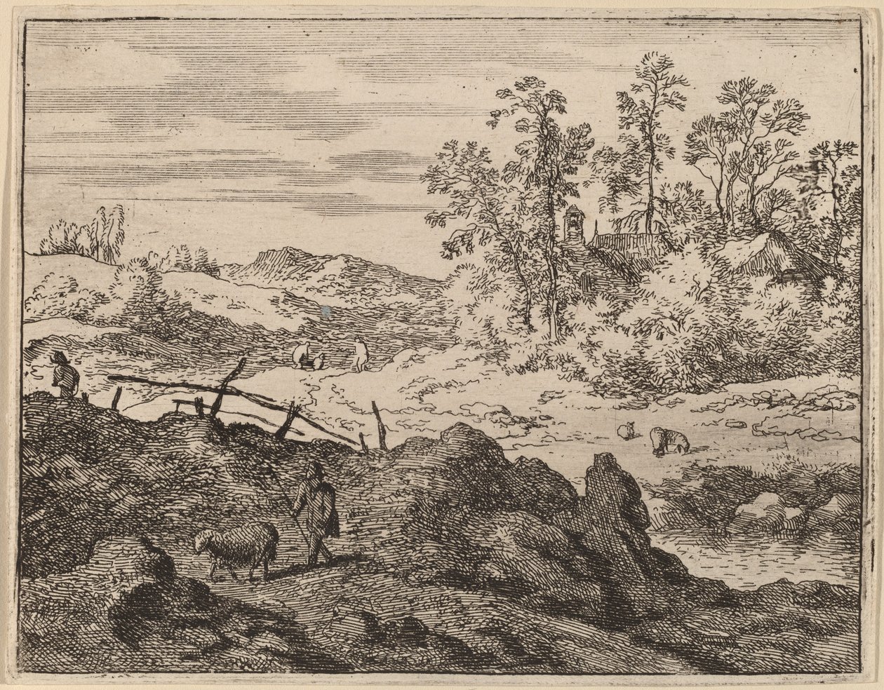 Hirte mit Lamm von Allart van Everdingen