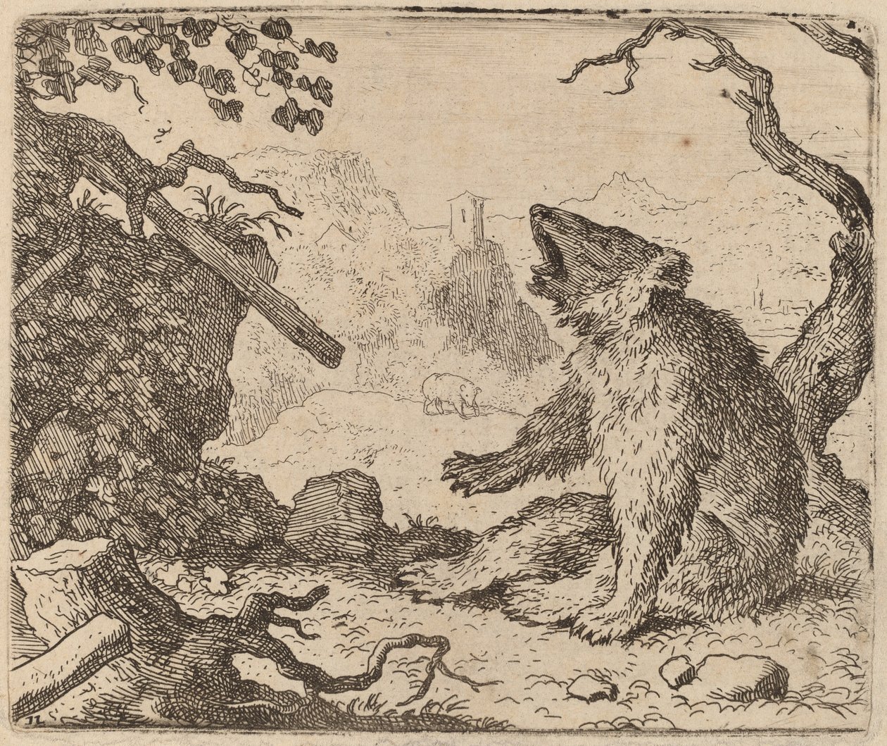 Der Bär als Bote, wahrscheinlich um 1645-1656 von Allart van Everdingen