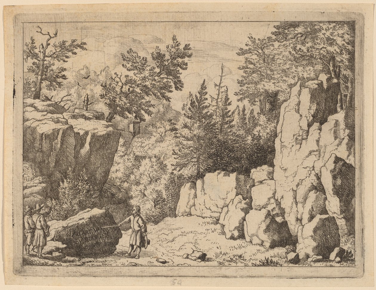 Die Inschrift auf dem Felsen, wahrscheinlich ca. 1645-1656 von Allart van Everdingen