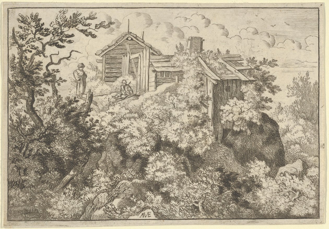 Die drei Hütten auf dem Hügel, 17. Jahrhundert von Allart van Everdingen