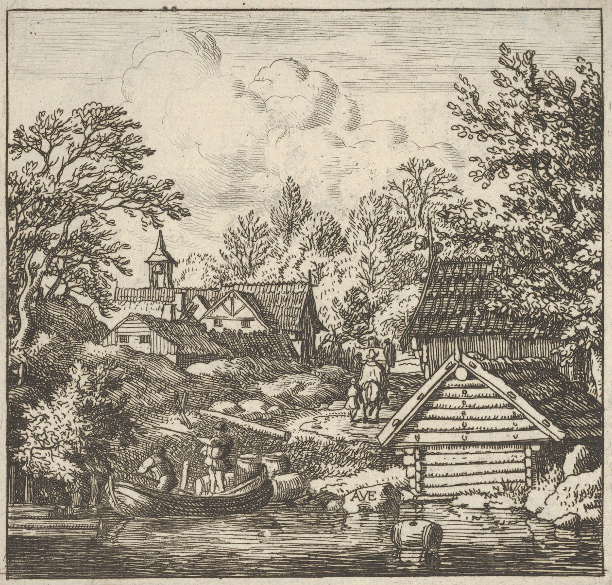 Das Entladen der Barke, 17. Jahrhundert von Allart van Everdingen
