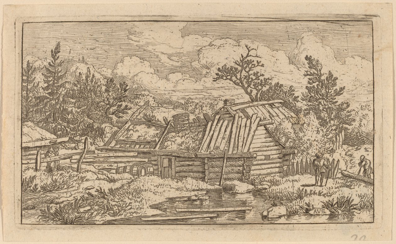 Zwei Balken schwimmen im Wasser, wahrscheinlich ca. 1645-1656 von Allart van Everdingen