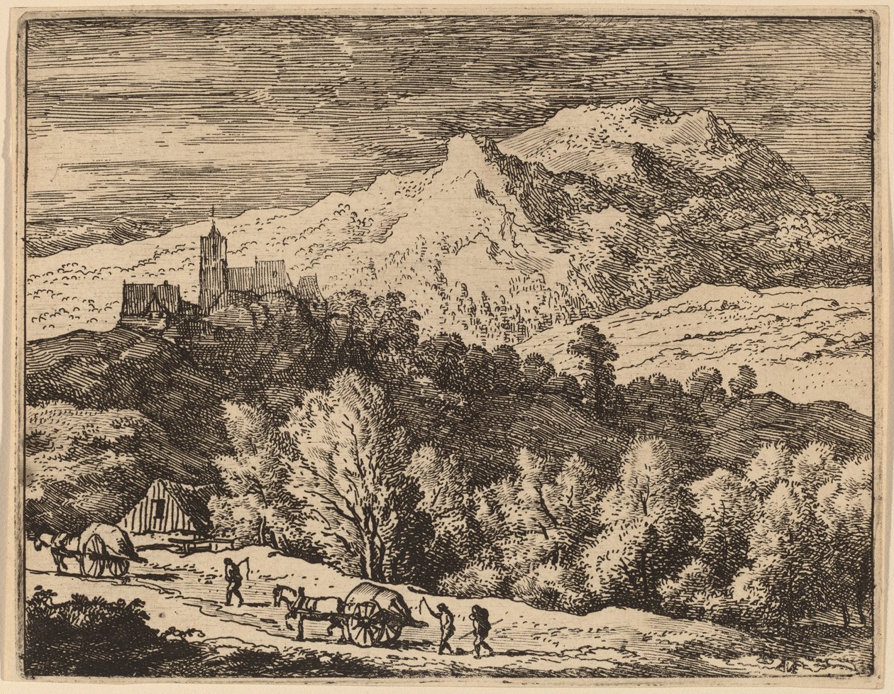 Zwei Karren, wahrscheinlich ca. 1645-1656 von Allart van Everdingen