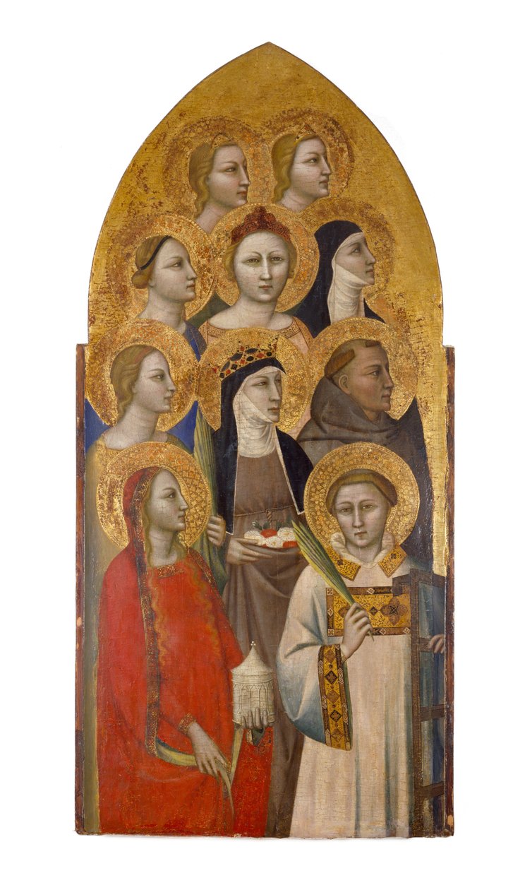 Heilige und Engel, ca. 1370 von Allegretto Nuzi