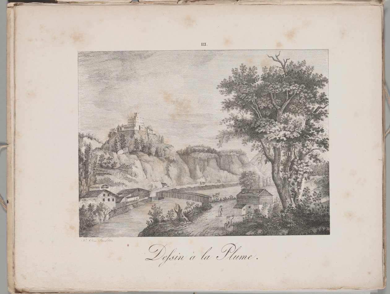 Die Kunst der Lithographie: Landeck in Tirol, Platte III von Alois Senefelder