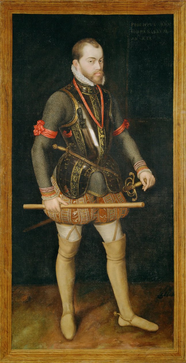 König Felipe II, Sohn von Kaiser Karl V und König von Spanien von Alonso Sánchez Coello