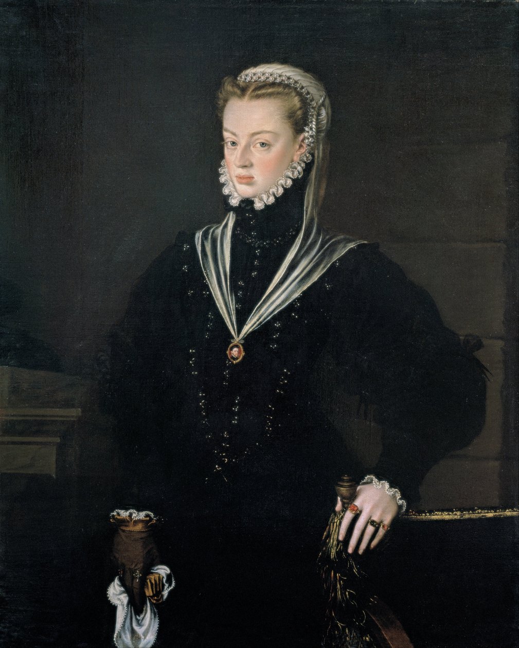 Porträt von Doña Juana de Austria, Prinzessin von Portugal von Alonso Sánchez Coello
