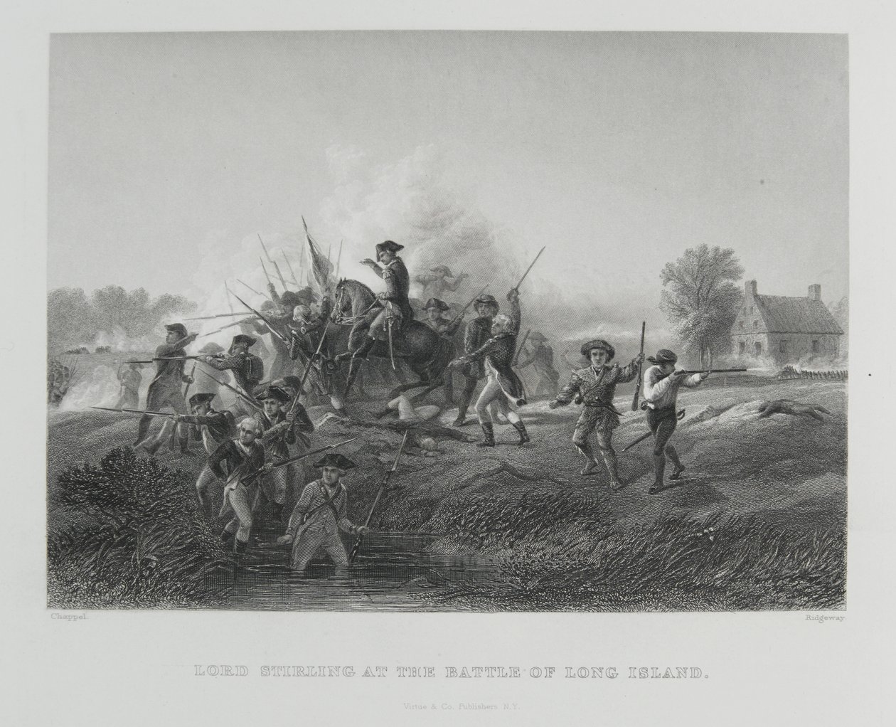 Lord Stirling in der Schlacht von Long Island, 1776 von Alonzo Chappel