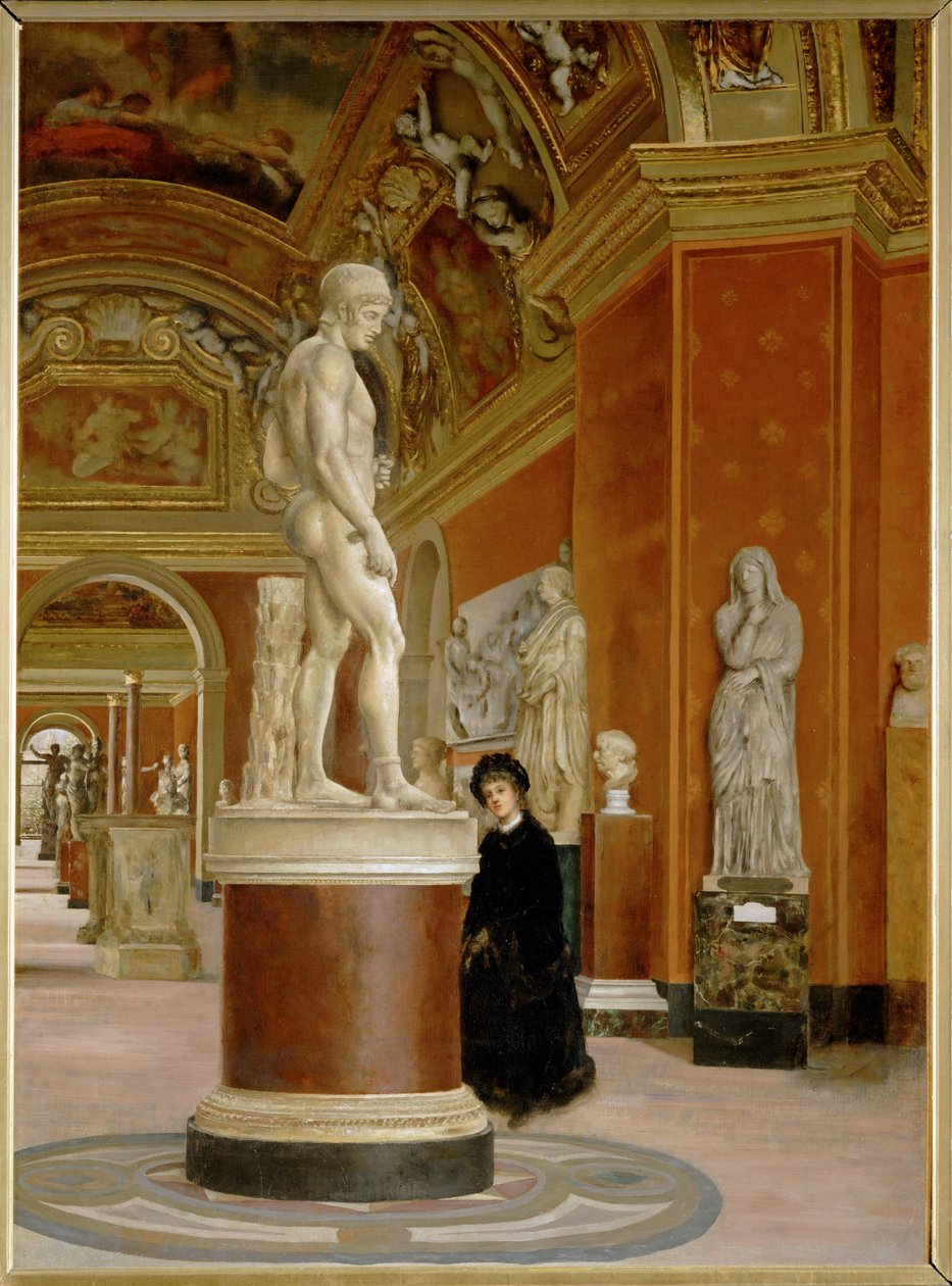 Ansicht der Mars-Rotunde und der Halle des Mecenas im Louvre von Alphonse Hirsch