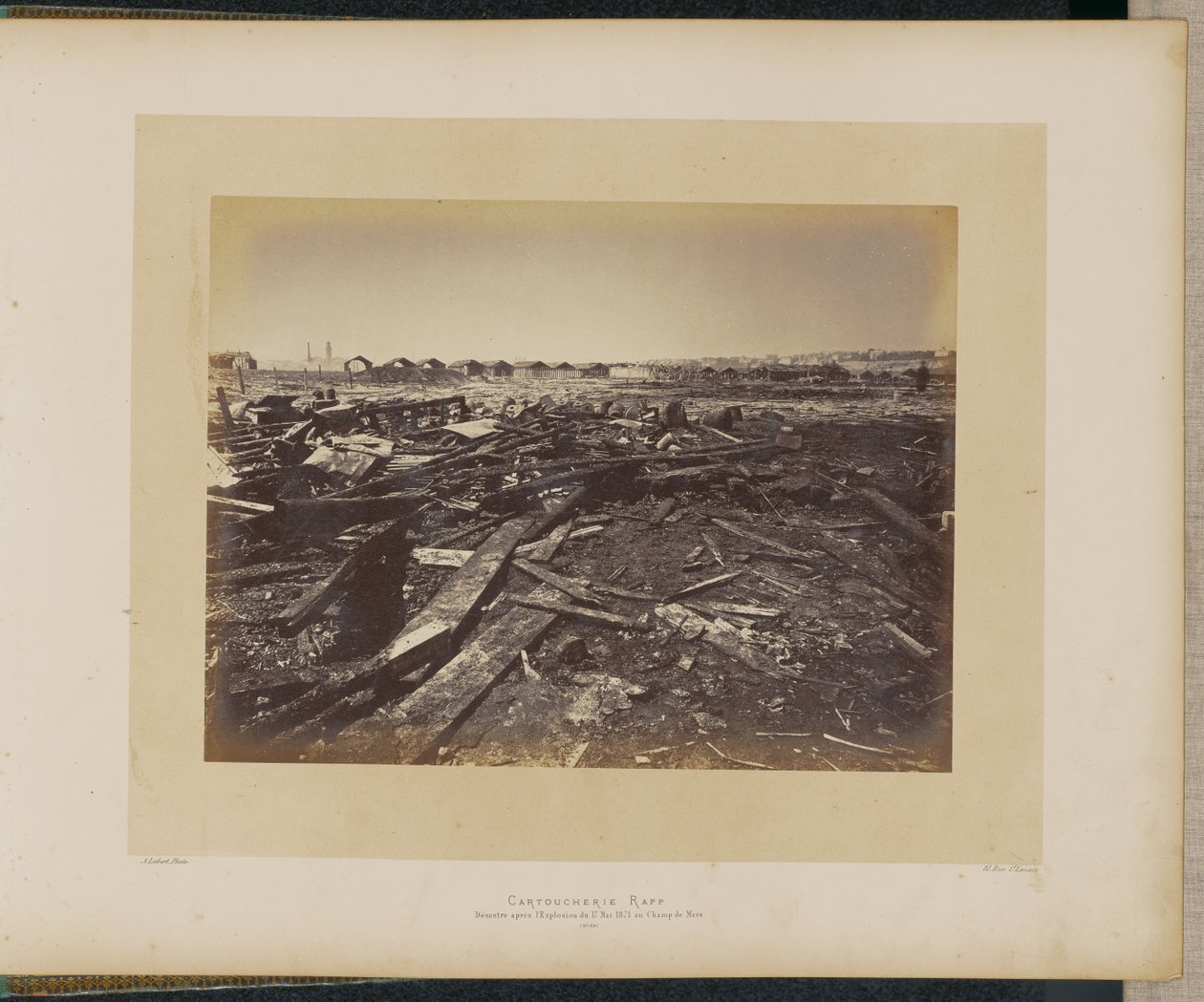 Kartuschenfabrik Rapp. Desaster am Champ de Mars nach der Explosion vom 17. Mai 1871 von Alphonse J. Liébert
