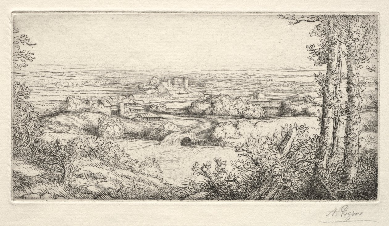 Ein Tal in Burgund Une Vallée en Bourgogne von Alphonse Legros