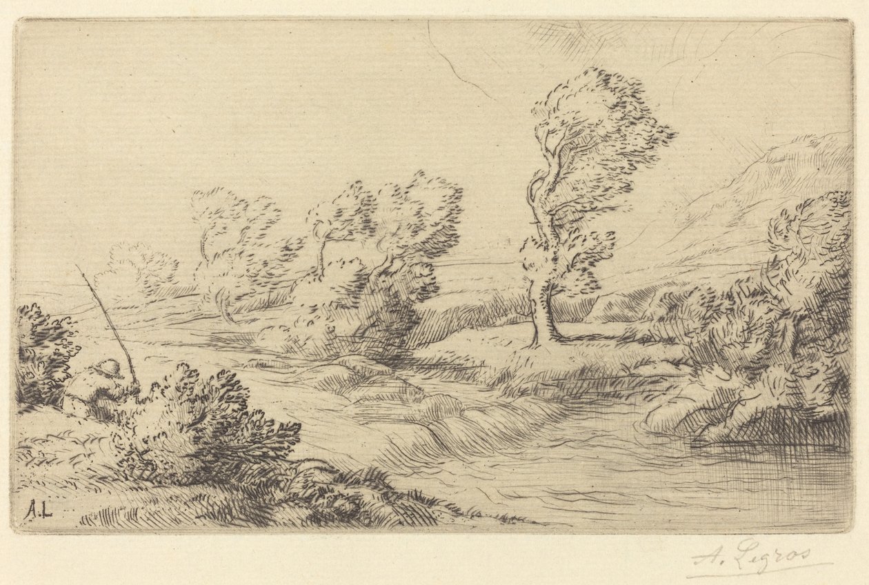 Ufer der Marne Bord de la Marne von Alphonse Legros