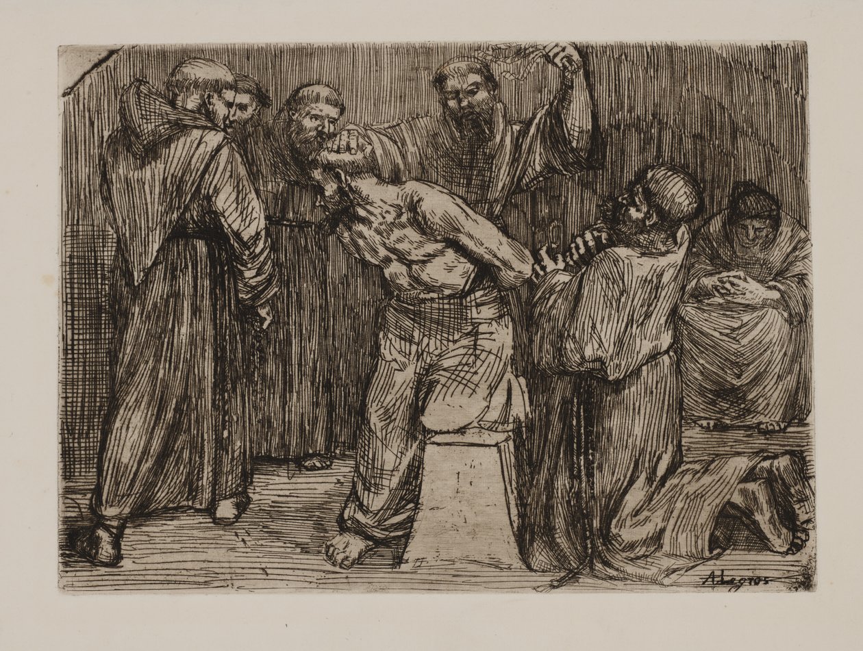 Disziplin im Kloster von Alphonse Legros