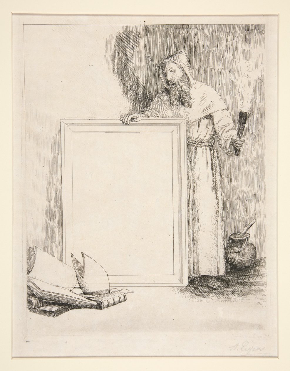 "Fifty Impressions of 10 Etchings" (Titelblatt zur Serie veröffentlicht von Marseille Holloway) von Alphonse Legros