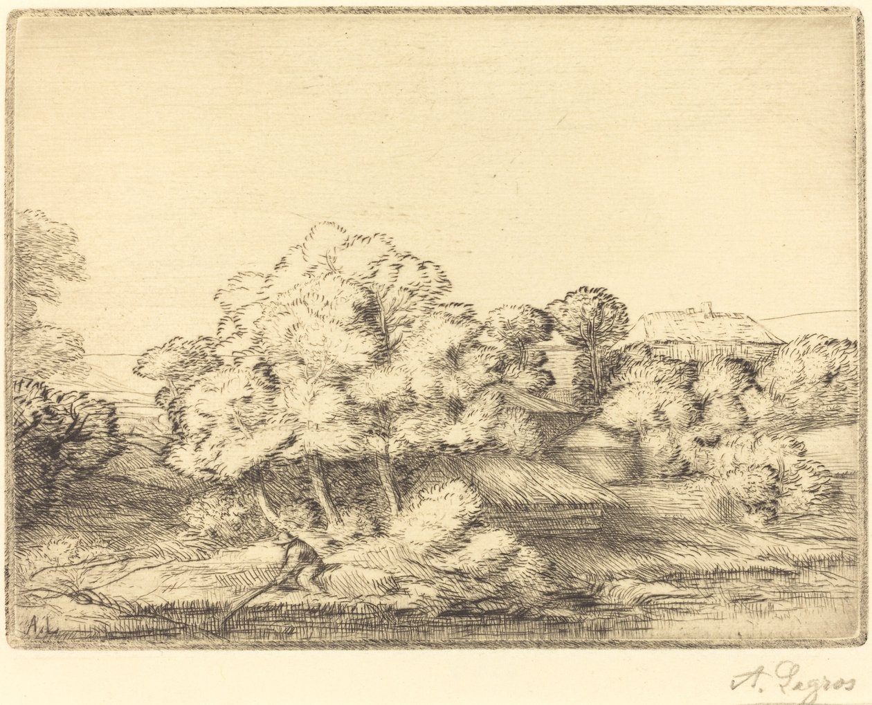 Weiler am See Le hameau près du lac von Alphonse Legros
