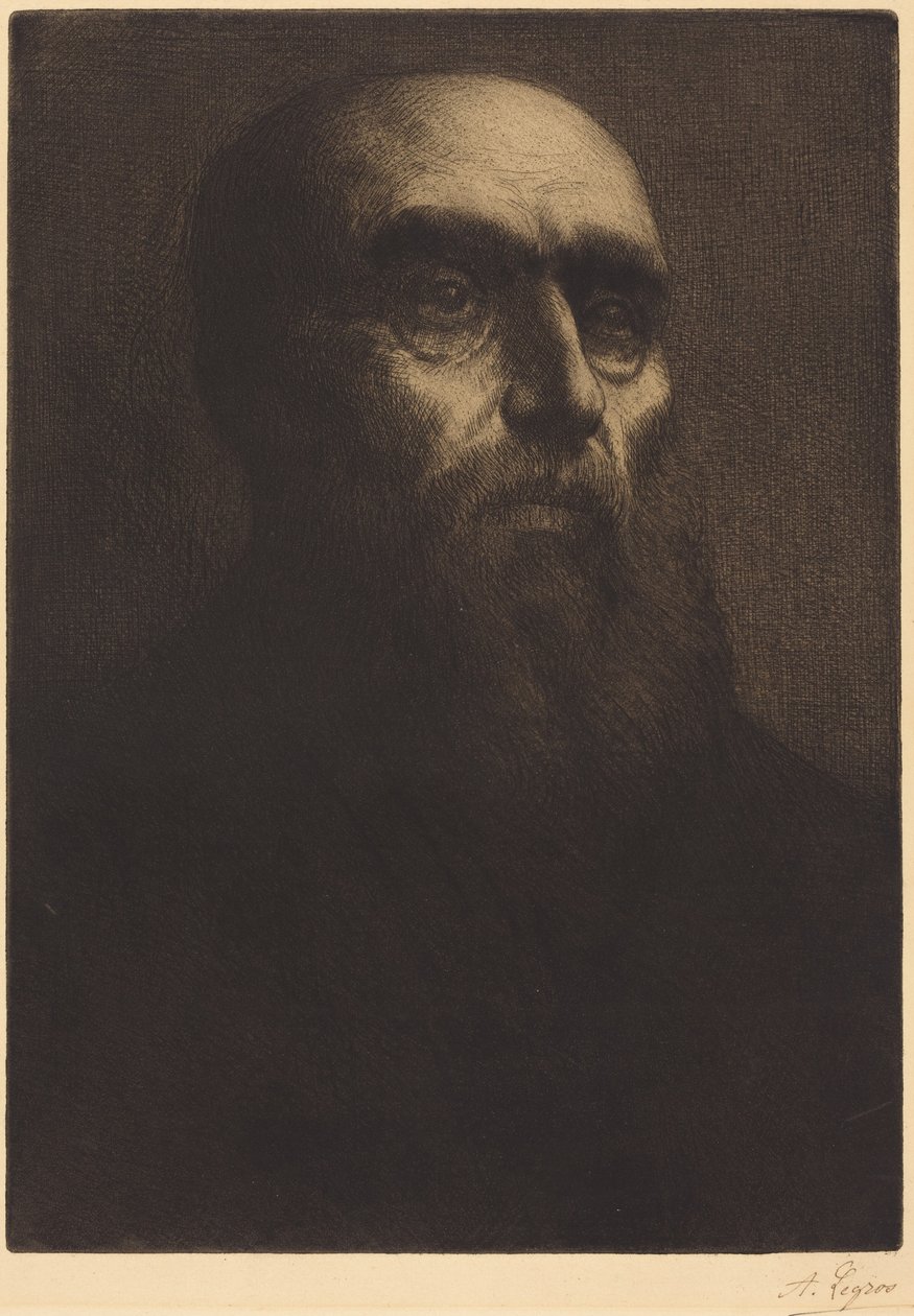 Kopf eines Mannes von Alphonse Legros