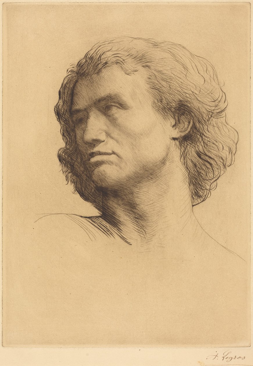 Kopf eines Mannes von Alphonse Legros