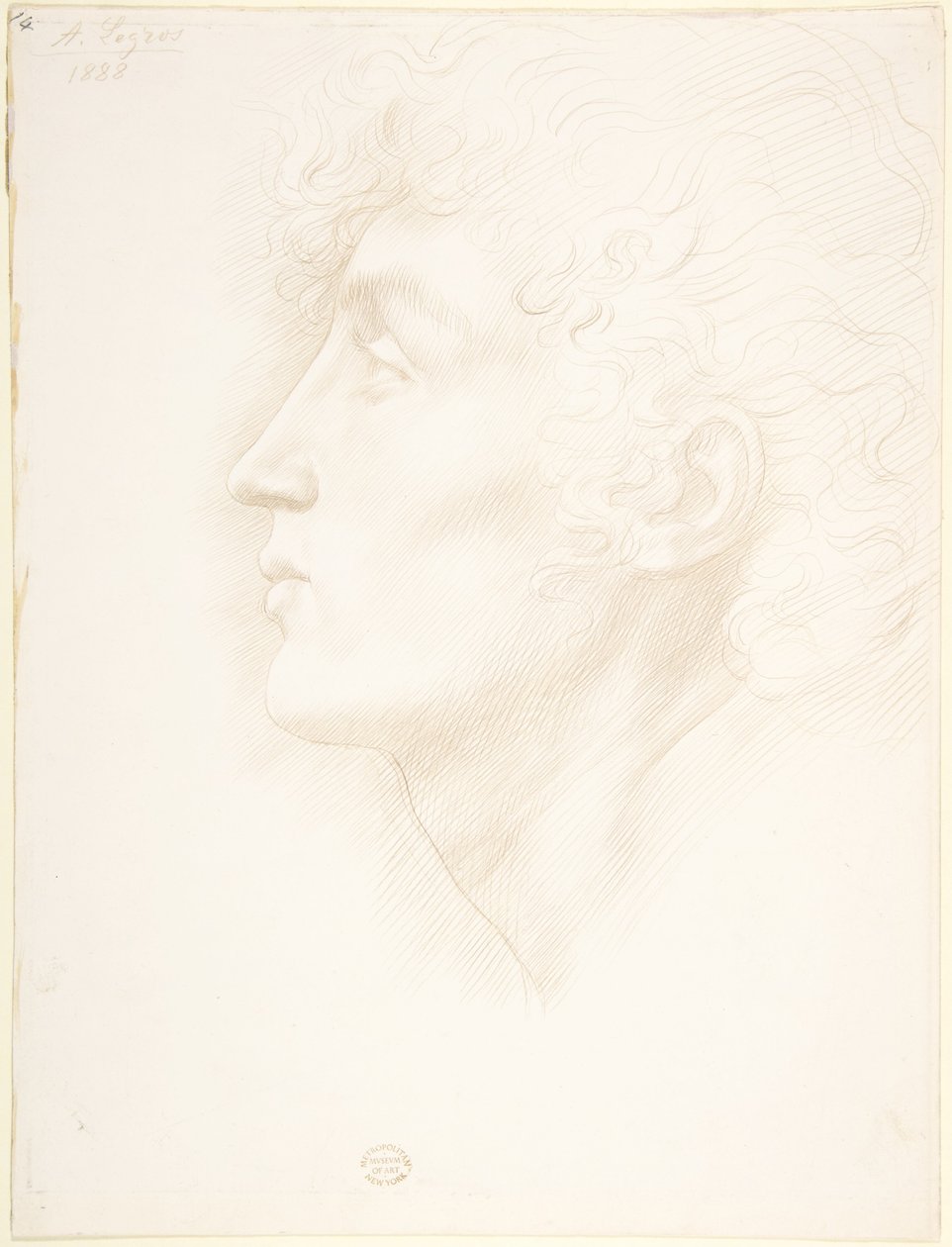 Kopf eines irischen Mädchens von Alphonse Legros