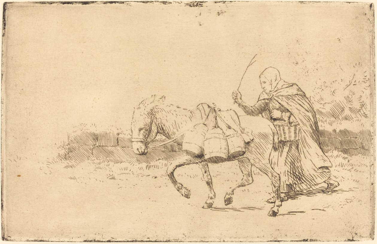 Milchmädchen von Boulogne, 1. Platte von Alphonse Legros