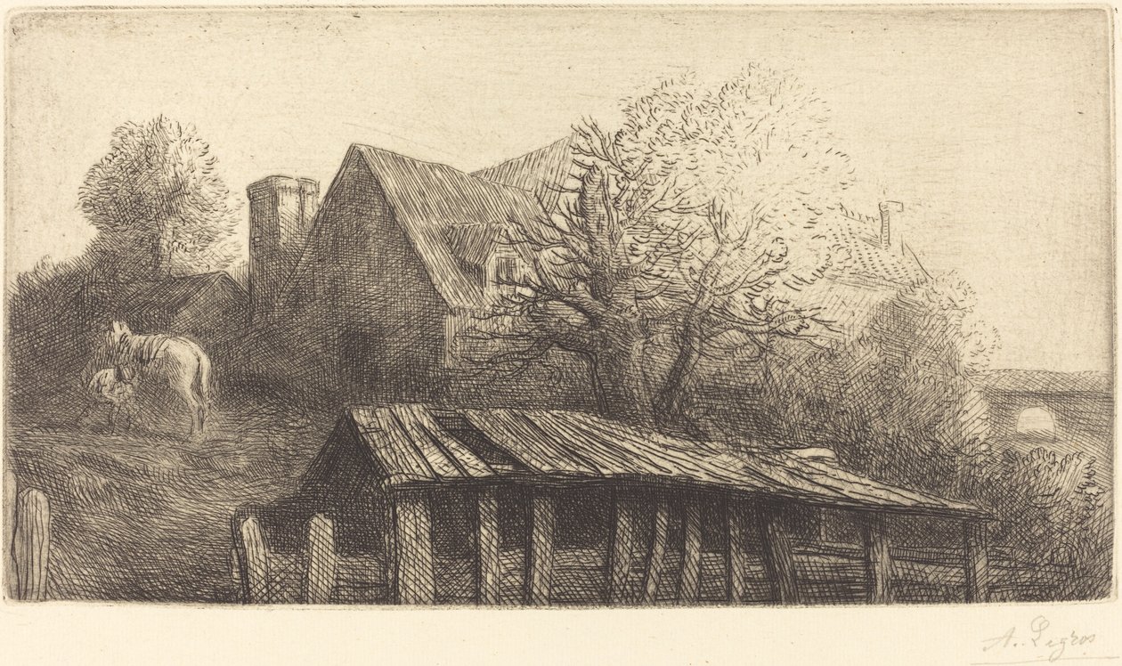 Altes Gasthaus (Une ancienne auberge) von Alphonse Legros