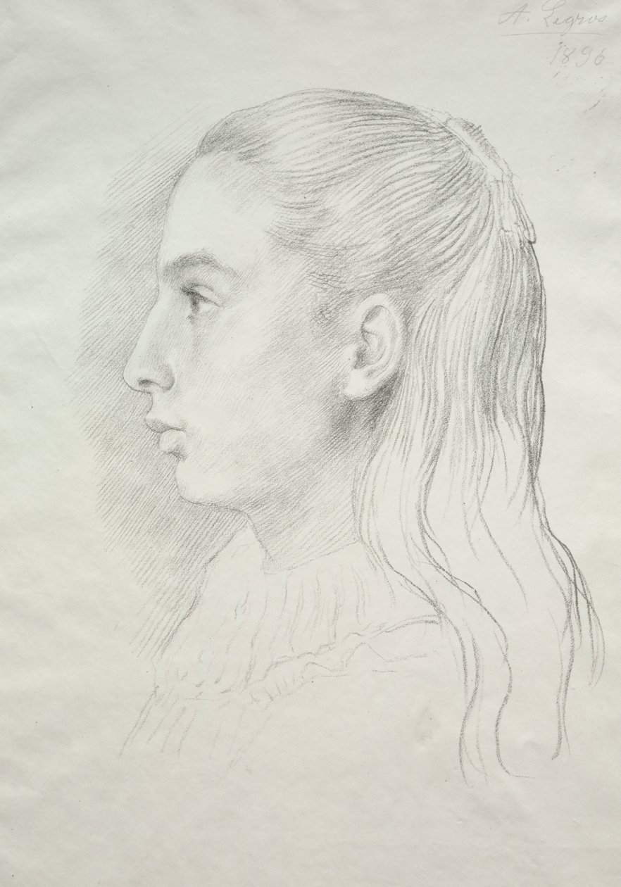 Porträt von Fräulein Nora E. Legros von Alphonse Legros