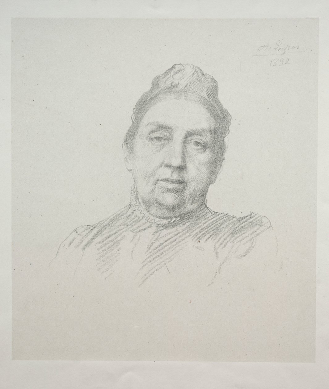 Porträt von Madame Kemp, Vorderansicht (3. Platte) von Alphonse Legros