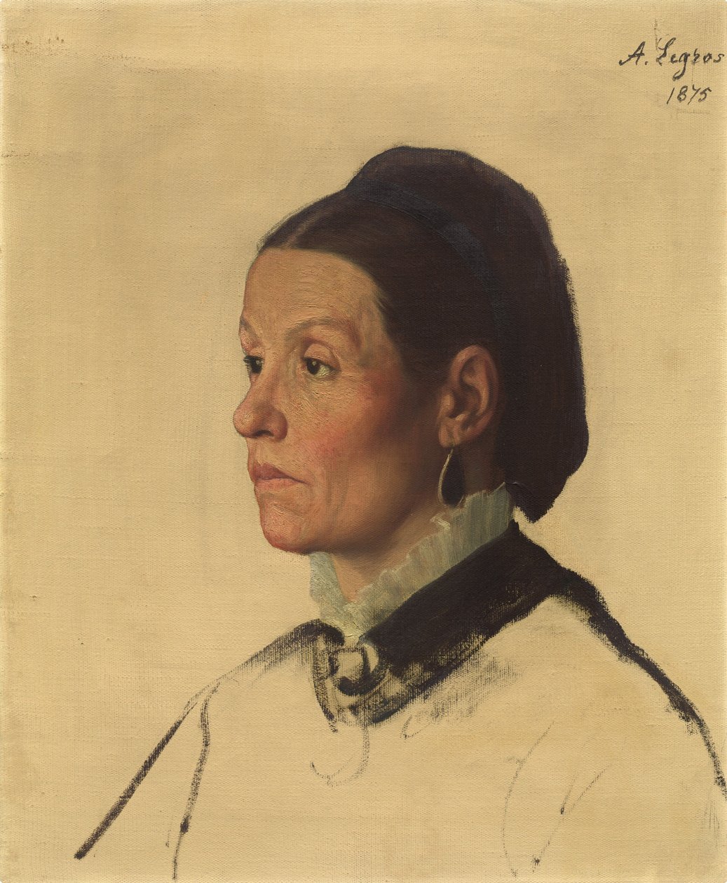 Porträt einer Frau von Alphonse Legros