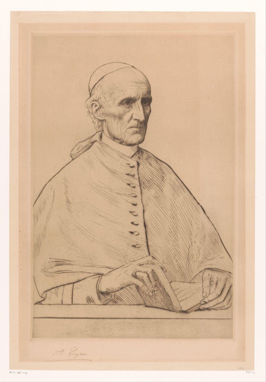Porträt von Kardinal Henry Eduard Manning, Erzbischof von Westminster von Alphonse Legros