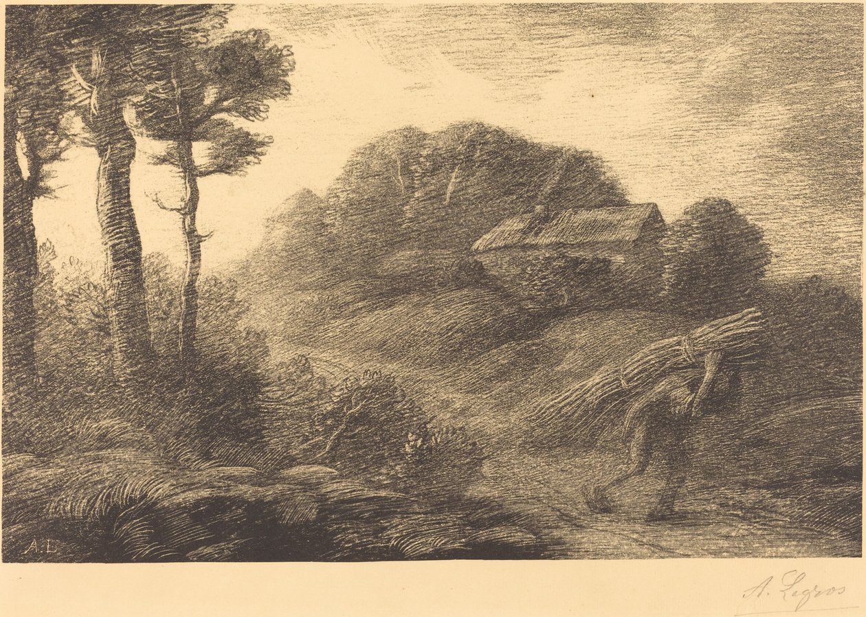 Rückkehr des Holzsammlers, 2. Platte Le retour du fagotier von Alphonse Legros