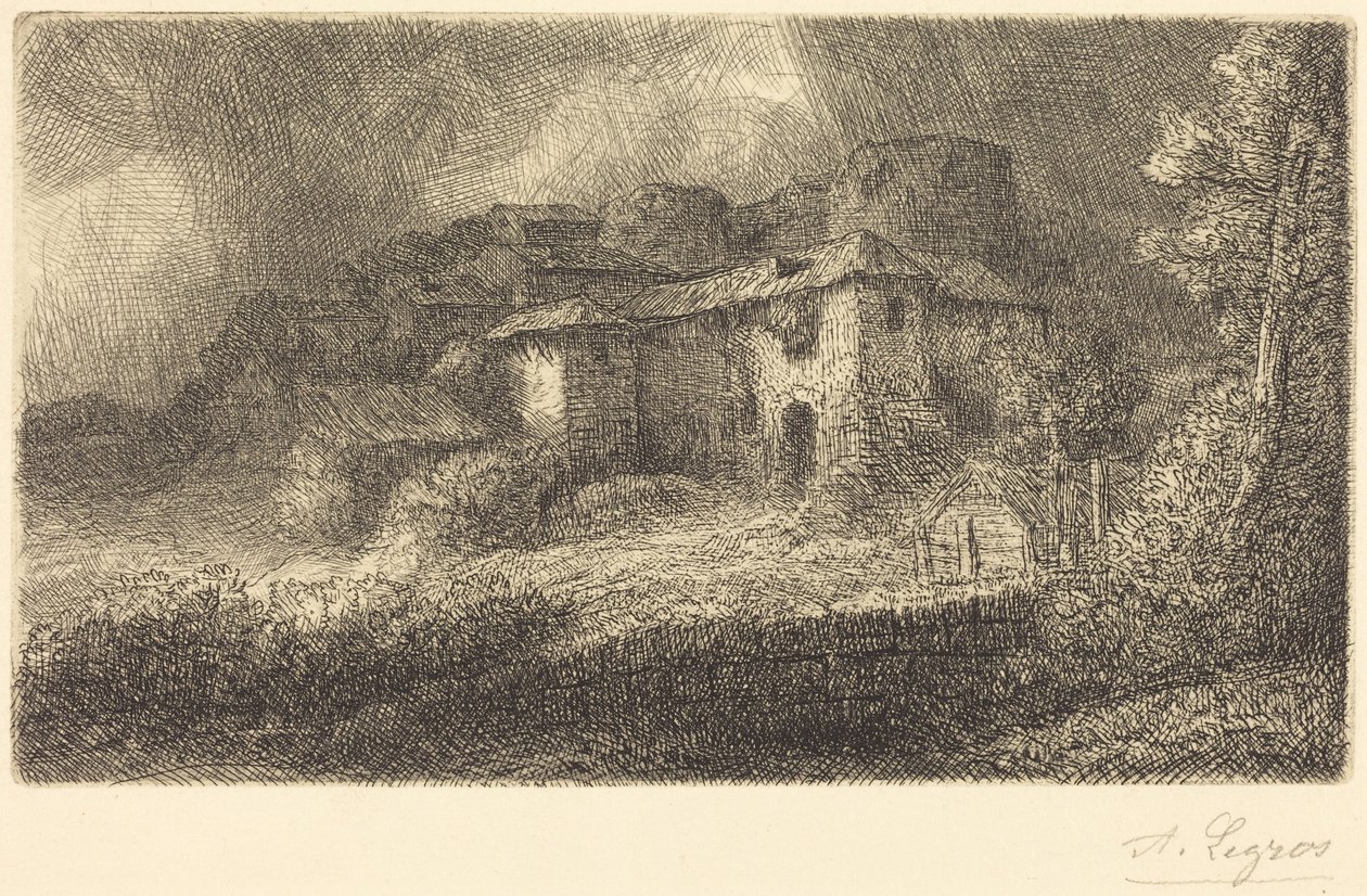 Ruinen eines Schlosses von Alphonse Legros