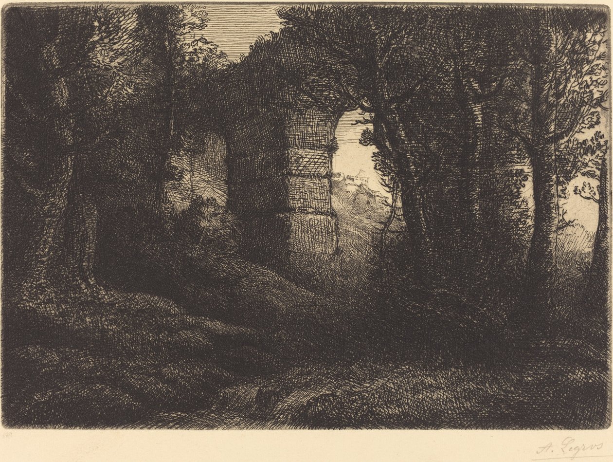 Ruinen eines antiken Aquädukts von Alphonse Legros